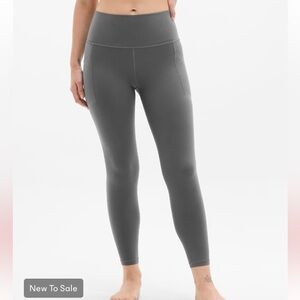 Athleta Women's SALUTATION STASH POCKET 7/8 TIGHT Shadow Grey